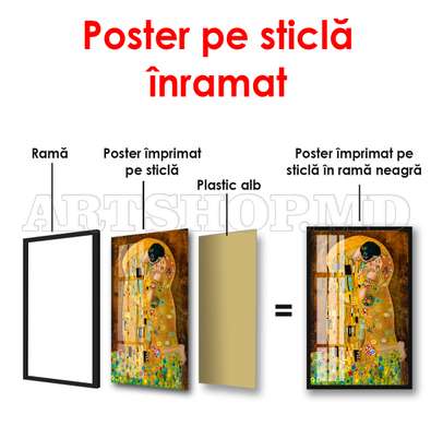 Poster - Sărutul, 60 x 90 см, Poster înrămat, Glamour