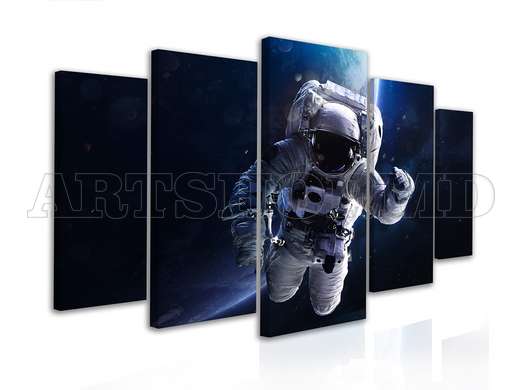 Modular picture, The cosmonaut in outer space, 108 х 60