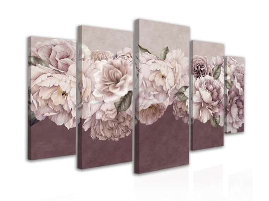 Modular picture, Peonies in shades of pink, 108 х 60