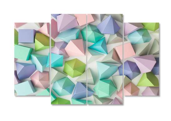 Modular picture, Multi-colored petals., 198 x 115