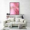 Poster - Tropical palm leaves on a bright background, 30 x 45 см, Canvas on frame, Botanical