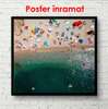 Poster - Top view of the beach, 40 x 40 см, Canvas on frame, Marine Theme