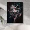 Poster - The mysterious lady, 60 x 90 см, Framed poster on glass, Abstract