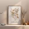 Poster - Beige Dried Flower Bouquet, 30 x 45 см, Canvas on frame, Botanical