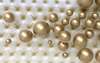 3D Wallpaper - Golden balls on a light background