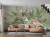 Wall mural - Exotic bouquet with pink flowers in shades of green