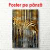 Poster - Zebră plină de farmec, 30 x 45 см, Panza pe cadru, Glamour