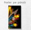Poster - Feathers, 45 x 90 см, Framed poster on glass