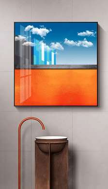 Poster - Modern minimalism, 100 x 100 см, Framed poster on glass, Minimalism