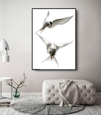 Постер, Птички, 60 x 90 см, Постер на Стекле в раме