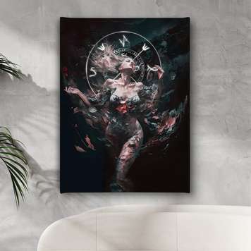 Poster - The mysterious lady, 60 x 90 см, Framed poster, Abstract