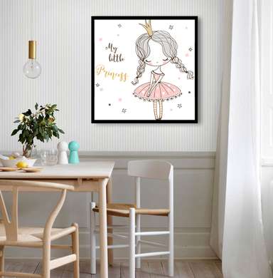 Poster - Little princess, 40 x 40 см, Canvas on frame, For Kids