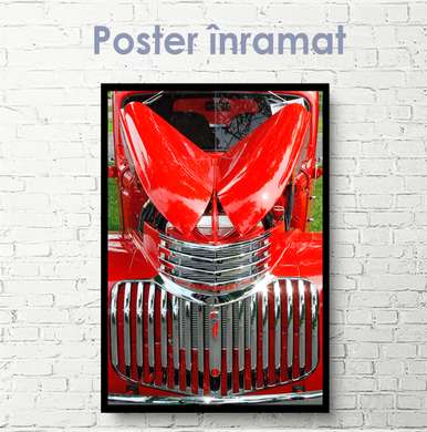 Poster - Capotă roșie, 30 x 60 см, Panza pe cadru, Transport