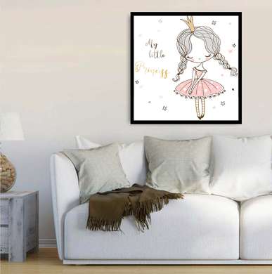 Poster - Little princess, 40 x 40 см, Canvas on frame, For Kids