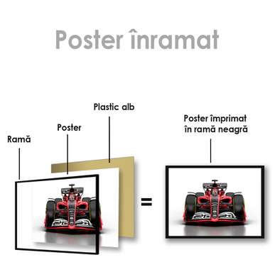 Постер - Формула 1, 45 x 30 см, Холст на подрамнике