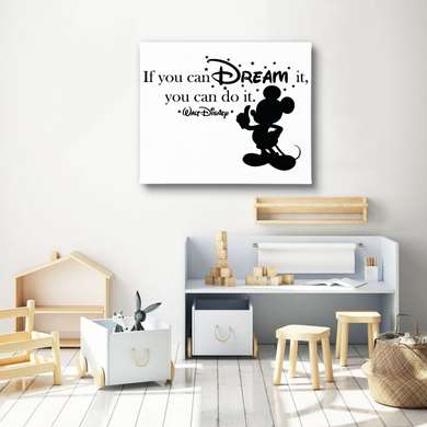 Poster If you can dream, you can make your dreams come true, 90 x 60 см, Framed poster on glass