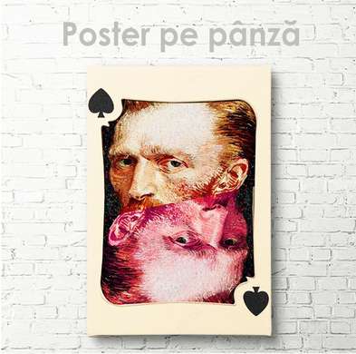 Poster - Game card - Black Pike, 60 x 90 см, Framed poster on glass, Famous People