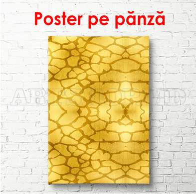 Постер - Желтая абстракция, 60 x 90 см, Постер в раме, Абстракция