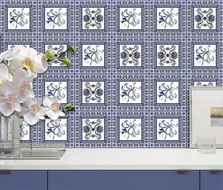 Portuguese tiles with abstract patterns