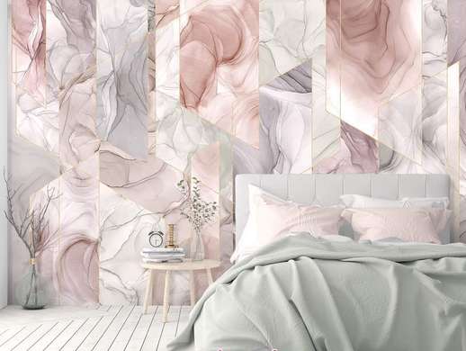 Wall Mural - Fluid Art in pale pink shades