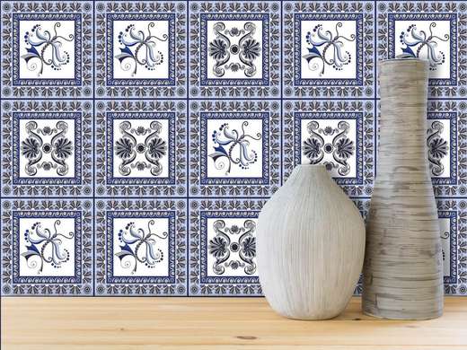 Portuguese tiles with abstract patterns