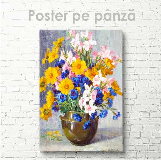 Poster - Flowers, 30 x 45 см, Canvas on frame, Art