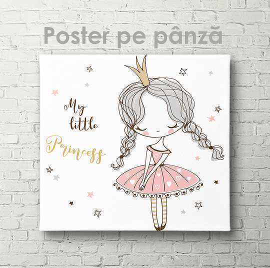 Poster - Mica prințesă, 40 x 40 см, Panza pe cadru