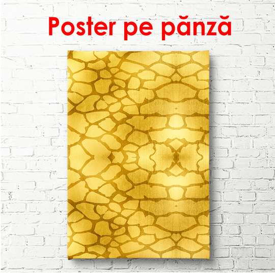 Poster - Yellow abstract, 60 x 90 см, Framed poster, Abstract