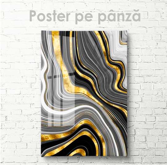 Poster - Liquid metal, 30 x 45 см, Canvas on frame, Abstract