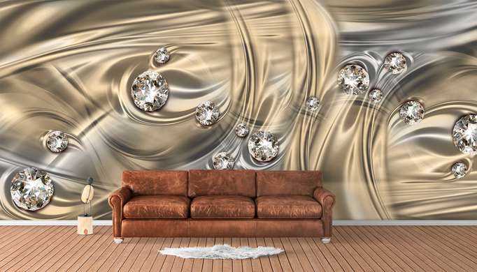 Wall Mural - Gemstones on an abstract background