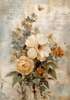 Poster - Bouquet of flowers in vintage style, 30 x 45 см, Canvas on frame, Flowers