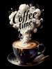 Poster - Coffee Time, 60 x 90 см, Framed poster on glass, Food and Drinks