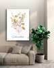 Poster - Beige Dried Flower Bouquet, 60 x 90 см, Framed poster on glass, Botanical