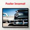 Poster - Blue and white car, 90 x 60 см, Framed poster, Transport