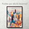 Poster - Bright city buildings, 30 x 45 см, Canvas on frame