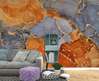Wall Mural - Fluid in purple and orange shades