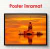 Poster - Building at sunset, 90 x 60 см, Framed poster, Nature