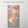 Постер - Гламурные лилии, 45 x 90 см, Постер на Стекле в раме, Ботаника