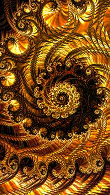 Фотообои - Золотистый узор в виде спирали