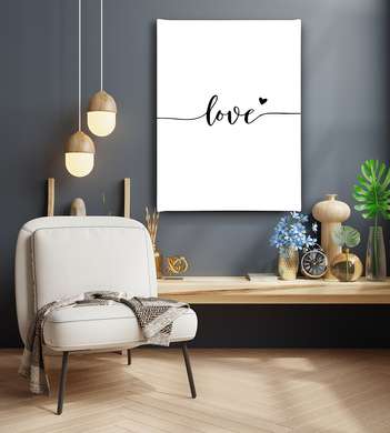 Poster - Love, 30 x 45 см, Panza pe cadru