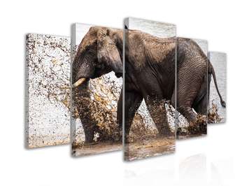 Modular picture, The elephant staggers, 108 х 60