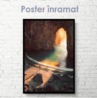 Poster - Exit from the cave, 30 x 45 см, Canvas on frame