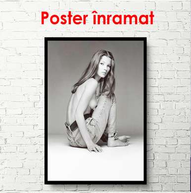 Poster - Tânăra Kate Moss, 60 x 90 см, Poster înrămat, Persoane Celebre