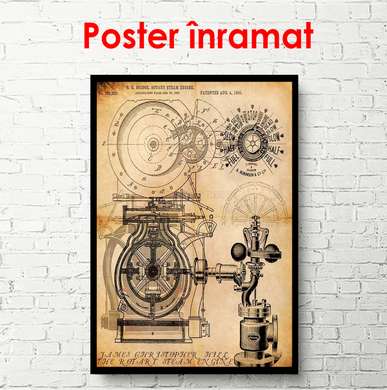 Poster - Schema vintage, 60 x 90 см, Poster înrămat, Vintage