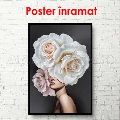 Poster - Gânduri despre trandafiri, 60 x 90 см, Poster înrămat, Glamour