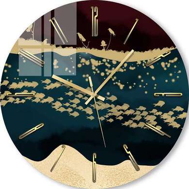 Glass clock - Modern Abstraction, 40cm