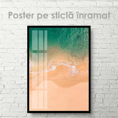 Poster - Sea and sand, 60 x 90 см, Framed poster on glass, Marine Theme