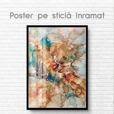 Poster - Battle of colors, 60 x 90 см, Framed poster on glass