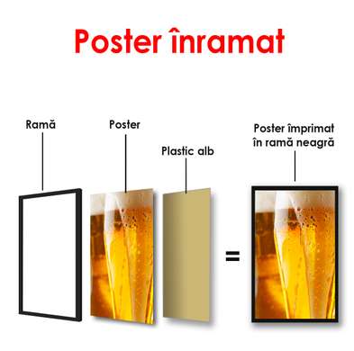 Постер - Пиво, 60 x 90 см, Постер в раме, Еда и Напитки