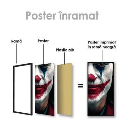 Постер - Джокер, 50 x 150 см, Постер на Стекле в раме, Личности